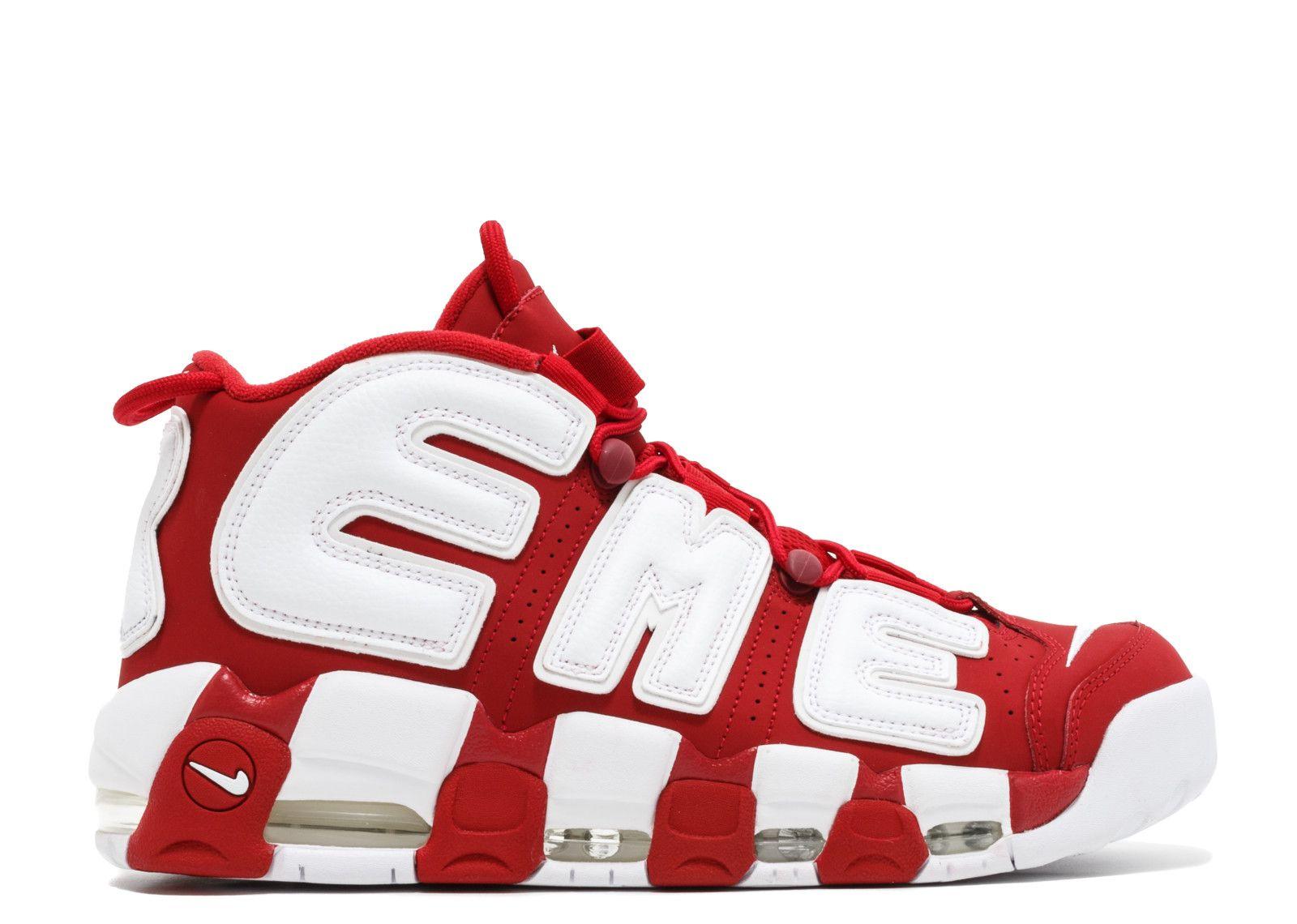 Shoes Flight Club Logo - Air More Uptempo Supreme 600 Red White