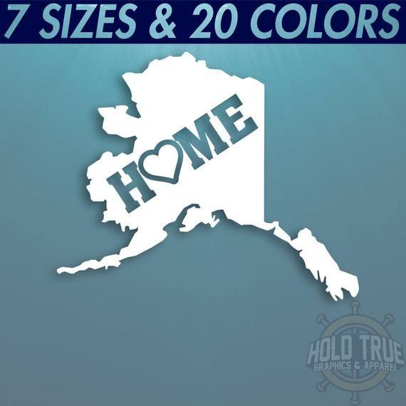 Colorful Alaska Logo - Alaska Decal PICK COLOR and SIZE alaska Home Decal alaska | Etsy