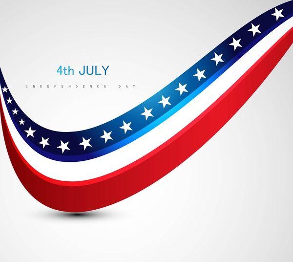 Red with Yellow Banner 1783 Logo - American flag 4th july american independence day Free vector