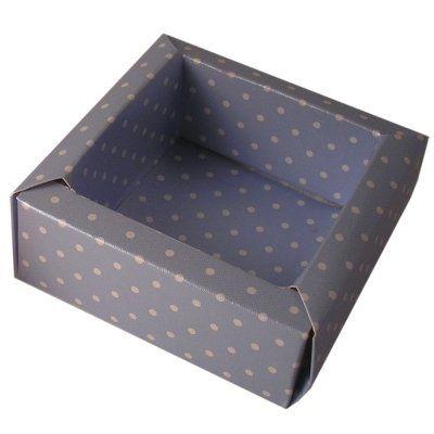 Open Blue Box Company Logo - Little Cupcake Boxes Company Open Cupcake boxes: Blue polka dot ...