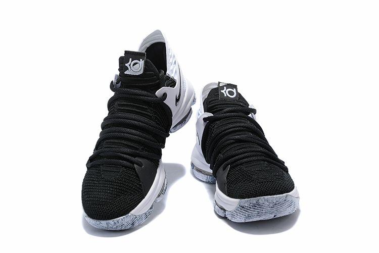 Black and White KD Logo - Nike KD 10 “Black White” Men's Basketball Shoes 897815 008