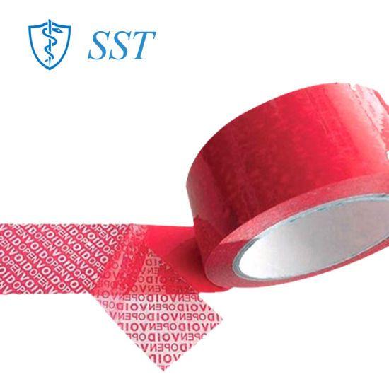 Open Blue Box Company Logo - China Clear Blue Security Open Void Line Safety Tape with Company