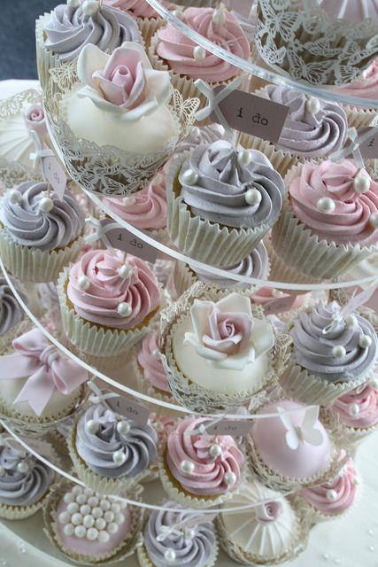 Gray and Pink Cupcake Logo - Lilac and pink cupcake tower. Cakes, Cupcakes & Cake Pops. Wedding