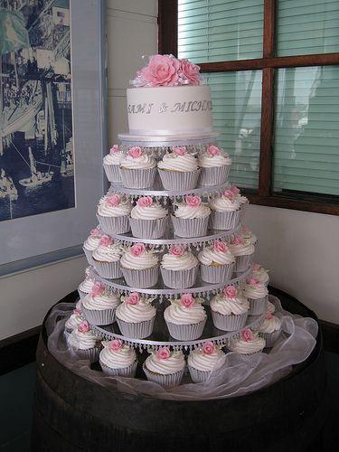 Gray and Pink Cupcake Logo - Sami & Michael | Wedding ideas | Pinterest | Wedding cakes with ...