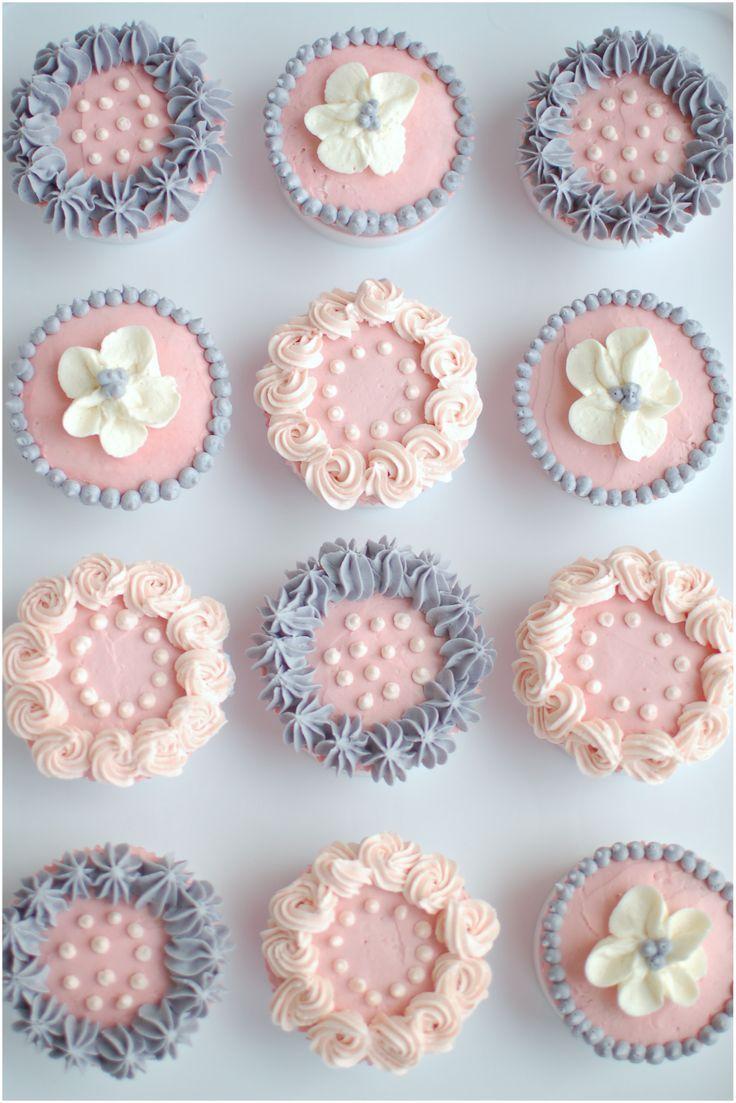 Gray and Pink Cupcake Logo - chasingrainbowsforever: “ Cupcakes ~ Pink and Gray ” | Flower ...