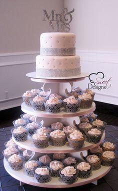Gray and Pink Cupcake Logo - pictures of 7 tier cup cakes - Google Search | Wedding ideas ...