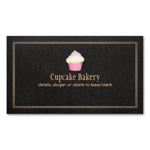 Gray and Pink Cupcake Logo - Catering Cupcake Bakery Pastry Chef Business Card | Awesome Print ...