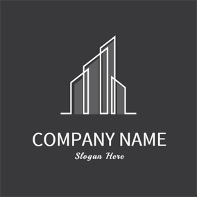 White and Dark Blue Company Logo - Free Construction Logo Designs | DesignEvo Logo Maker