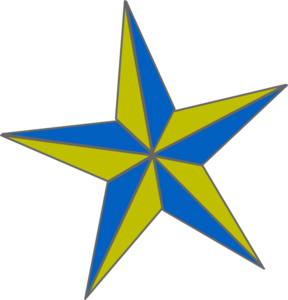 Blue and Gold Star Logo - Blue/gold Naut. Star Clip Art at Clker.com - vector clip art online ...