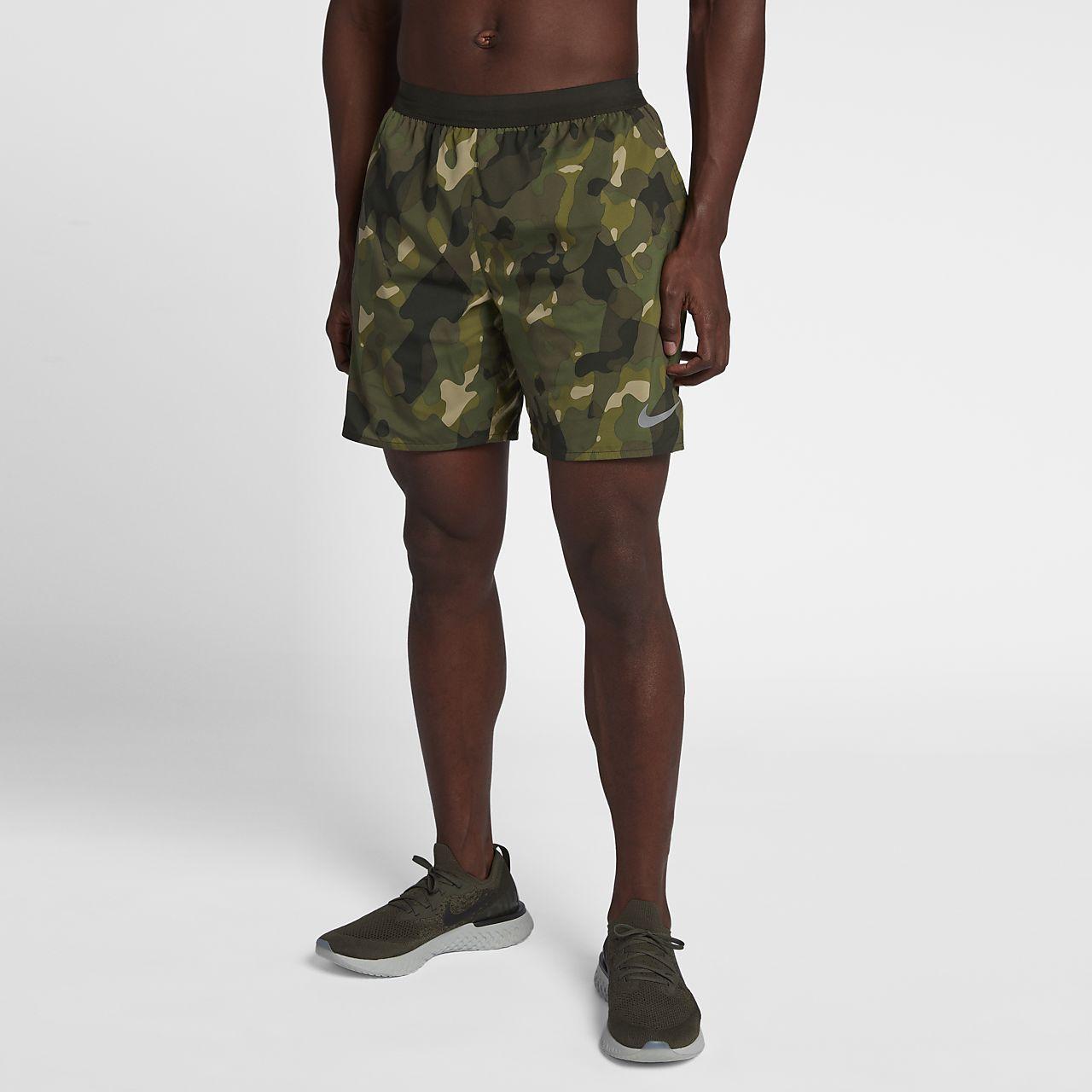 Camouflage Nike Logo - Nike Distance Men's 7 18cm Camo Running Shorts. Nike.com LU