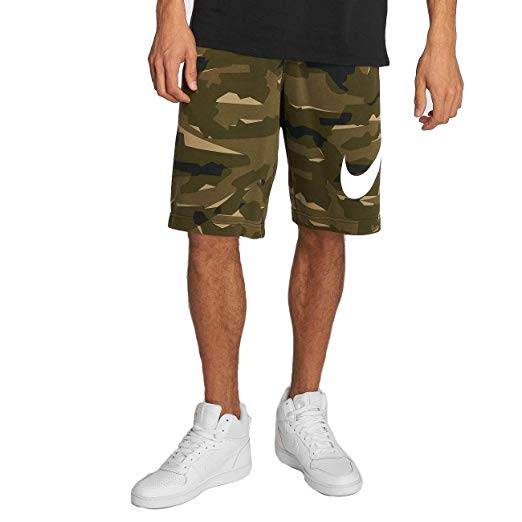 Camouflage Nike Logo - Nike Mens Club Camo Sweat Shorts at Amazon Men's Clothing store