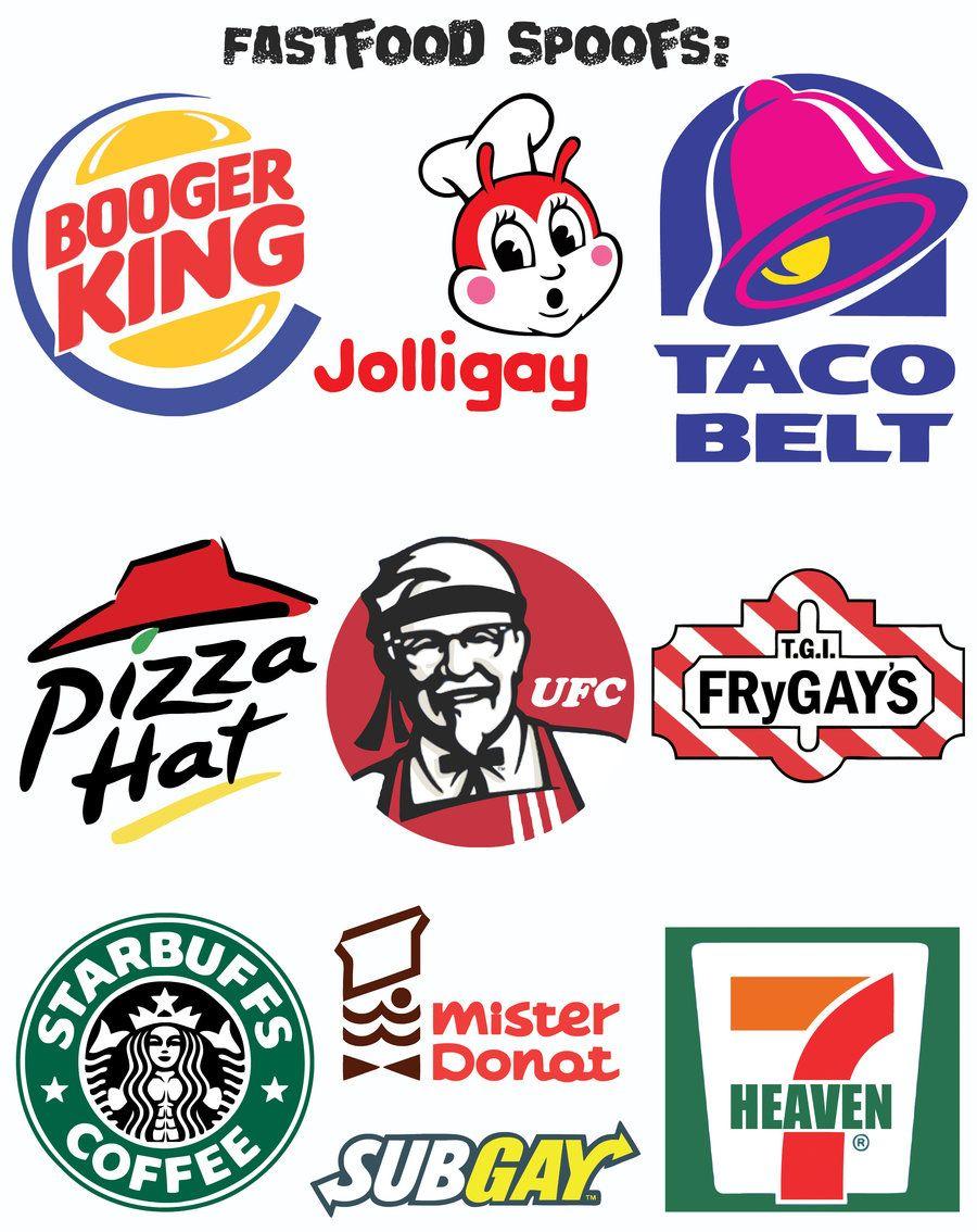 Red Fast Food Logo - Fast Food Logo Spoofs – THE LOGO SPOOF CRITIC (BRIAN)