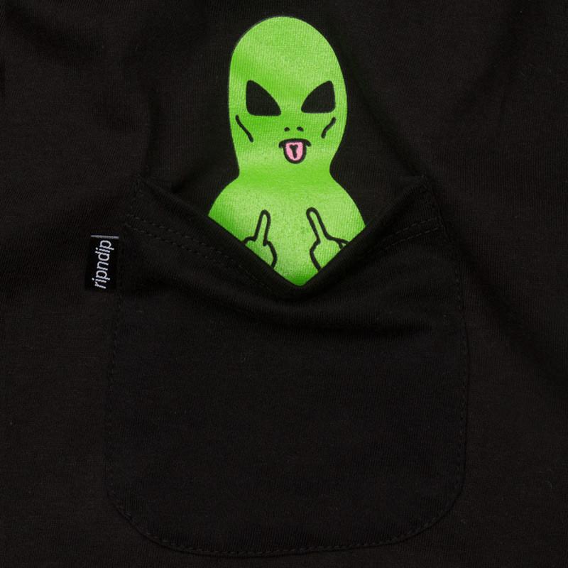 Ripndip Alien Logo - Lord Alien Pocket Tee (Black)