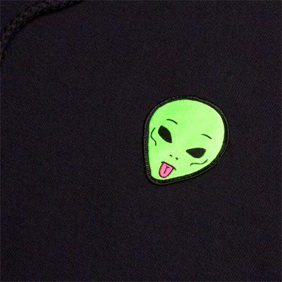 Ripndip Alien Logo - Ripndip Alien Raglan Hoody in Black at Revert 95