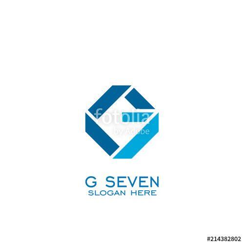 7 Letter Logo - G7 letter logo, G logo with seven numbers. Stock image and royalty