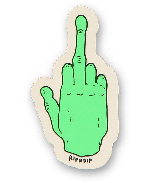 Ripndip Alien Logo - RIPNDIP Get The F Outta Here Sticker | Zumiez