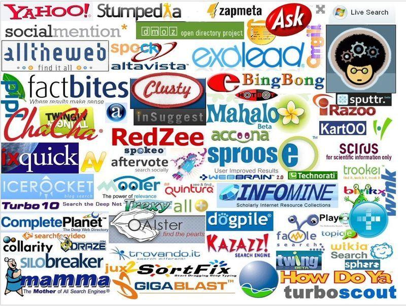 Search Engine Logo - Phil Bradley's weblog: 100 Search engines logos image for you to use