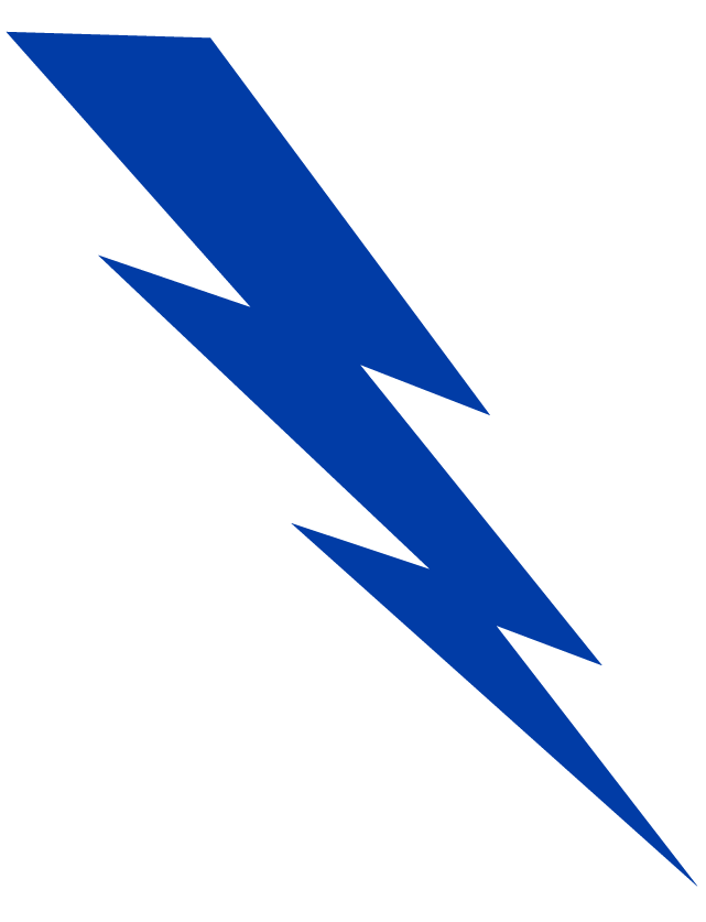 Blue Lightning Logo - Blue Lightning Bolt Temporary Tattoo - Ships in 24 Hours!