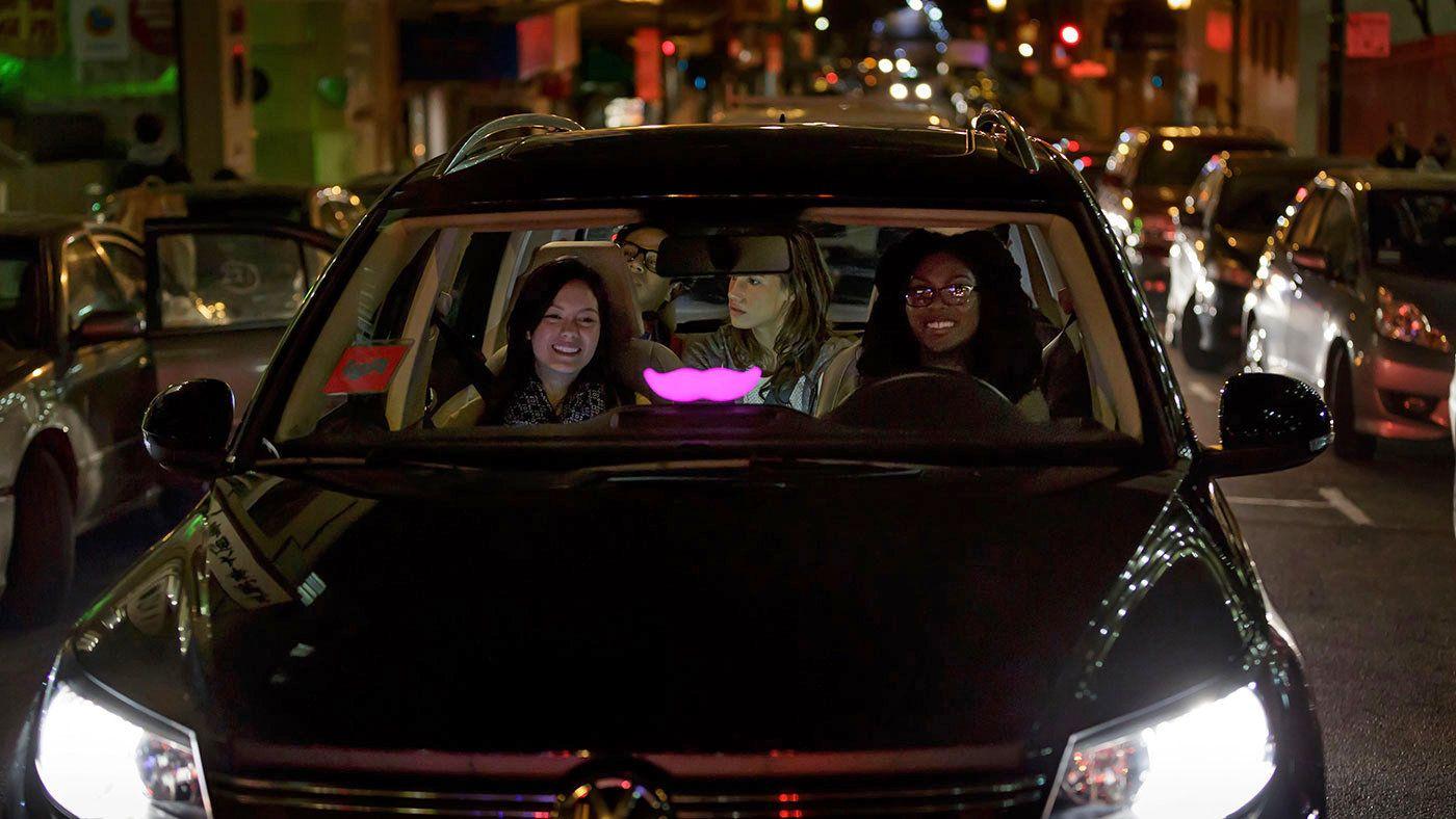 Pink Mustache Lyft Logo - Lyft taps Google's Waze maps to make rides more efficient