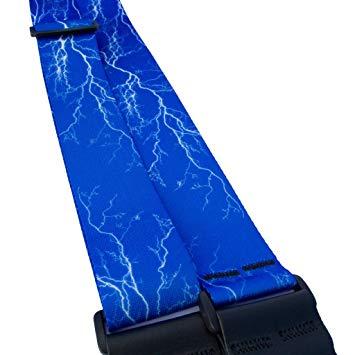 Blue Lightning Bolt Logo - Amazon.com: LeatherGraft Blue Lightning Bolt Colour Print Nylon ...