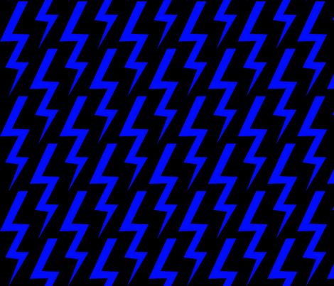 Blue Lightning Bolt Logo - Blue Lightning Bolt on Black Background fabric - bettyriotfabrics ...