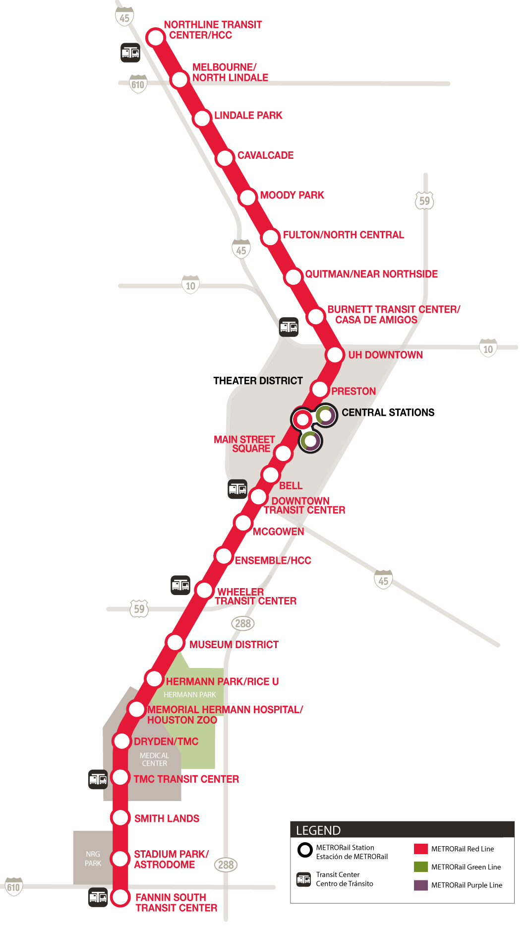 Metro Red Line Logo - METRORail Red Line Map & Schedules