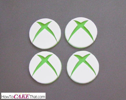 White Xbox Logo - Easy tutorial on how to make edible green and white Xbox logo