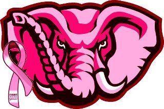 Alabama Elephant Logo - Breast Cancer Alabama Elephant | Alabama Football | Alabama crimson ...