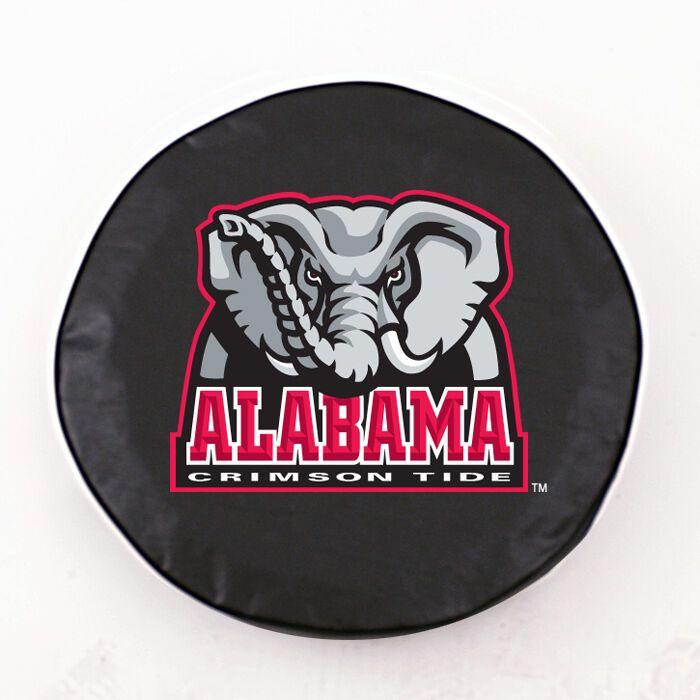 Alabama Elephant Logo - Alabama Crimson Tide Black Vinyl Spare Tire Cover