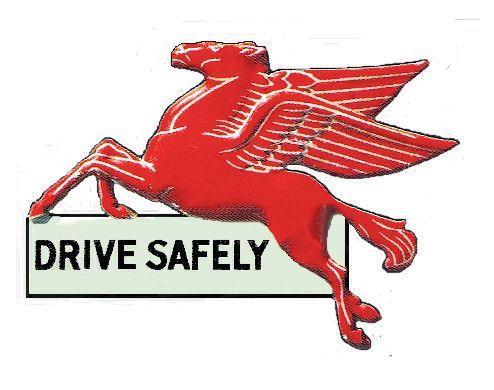 Horse Flying B Logo - Mobilgas Pegasis Flying Horse Sticker. VW Vintage Stickers