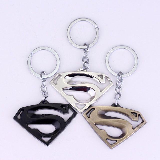 New Superman Logo - New Superman logo Keychain Super Hero 3D Logo Metal Pendant Key Ring ...