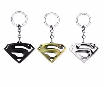 New Superman Logo - New Superman Logo Keychain Super Hero 3D Logo Metal Pendant Key Ring