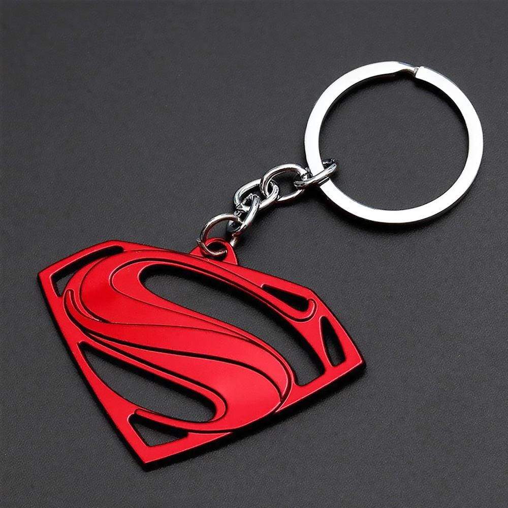 New Superman Logo - New Superman Logo Keyring Red Metal Key Chain Fob Gift