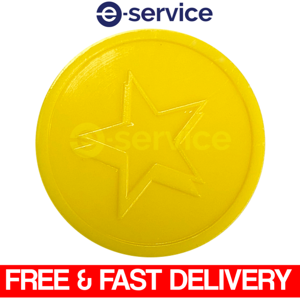 Yellow Star Circle Logo - PLASTIC TOKENS 29mm YELLOW STAR EMBOSSED BOTH SIDES - EVENTS VOTING ...