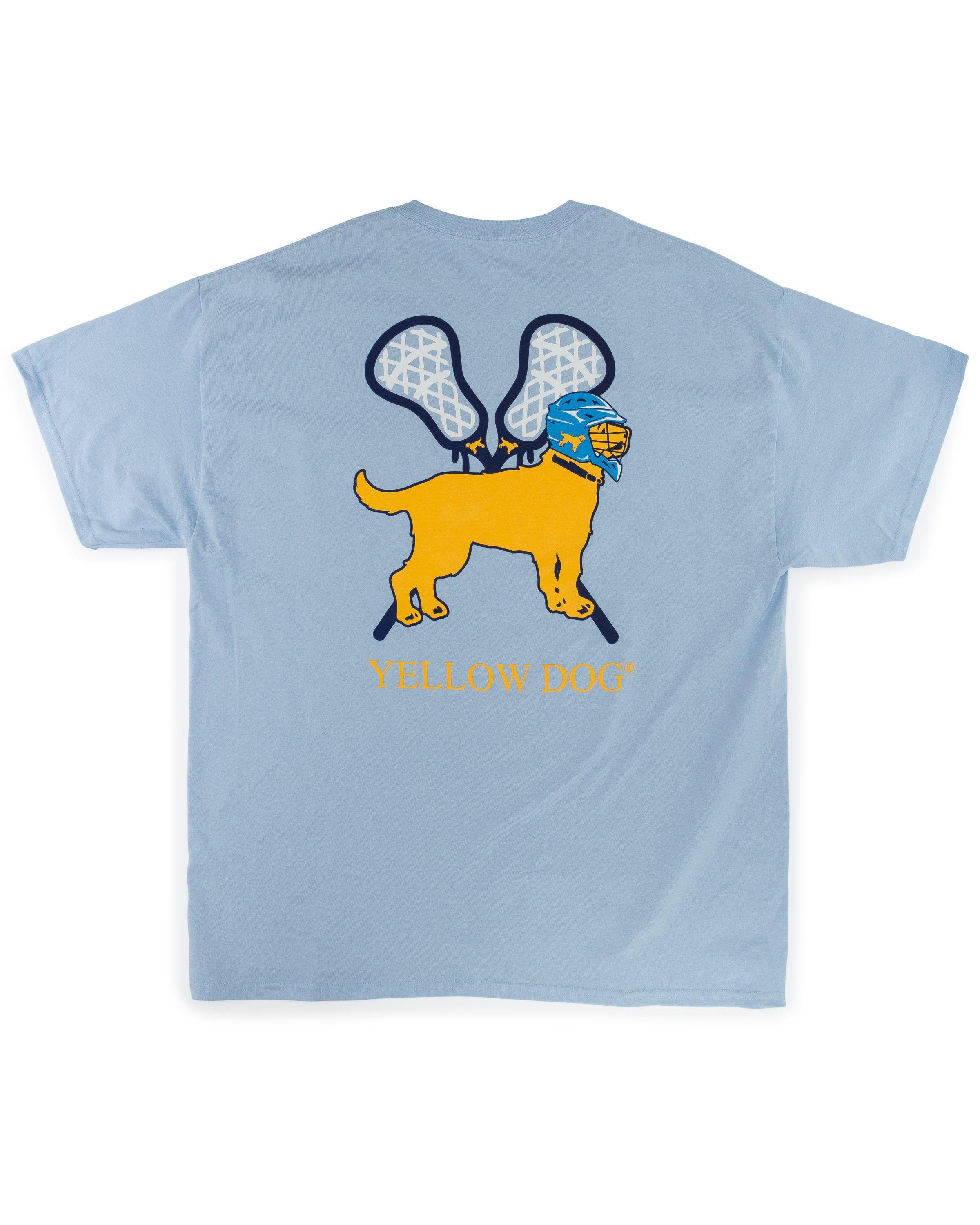 Yellow and Blue Lacrosse Logo - Yellow Dog Short Sleeve Lacrosse T Shirt North Carolina Blue