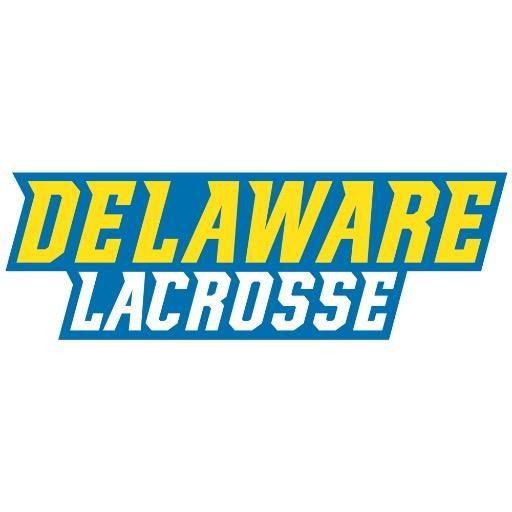 Yellow and Blue Lacrosse Logo - Delaware Women's Lax