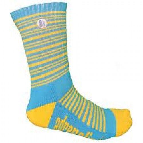 Yellow and Blue Lacrosse Logo - Adrenaline Lacrosse Socks Layers