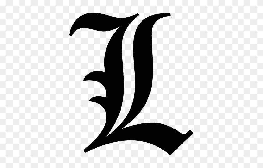 Death Note L Logo - L Death Note Letra - Death Note L Logo Png - Free Transparent PNG ...