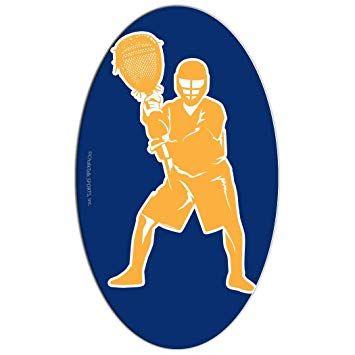 Yellow and Blue Lacrosse Logo - Amazon.com: ChalkTalkSPORTS Guys Lacrosse Car Magnet | Guys Lax ...