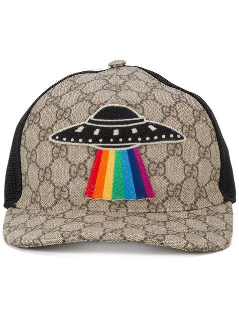 Gucci UFO Logo - Factory Direct Gucci GG Supreme UFO Applique Cap for Mens Gucci Cap ...