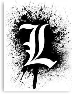 Death Note L Logo - 198 Best Death Note images | Manga anime, Anime art, Art of animation