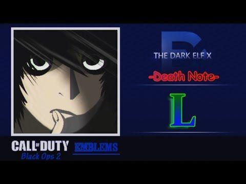 Death Note L Logo - Black Ops 2 Emblem - L Lawliet ( Death Note ) - YouTube