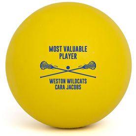 Yellow and Blue Lacrosse Logo - Girls Printed Lacrosse Balls