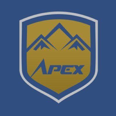 Yellow and Blue Lacrosse Logo - Apex Lacrosse Events