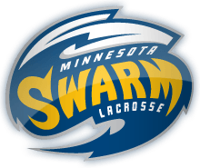 Yellow and Blue Lacrosse Logo - Minnesota Swarm