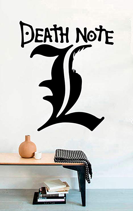 Death Note L Logo - Amazon.com: Anime Vinyl Wall Decal Death Note L Logo Manga Hentai ...