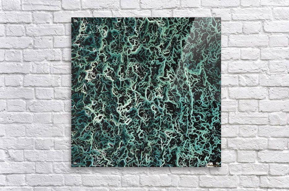 Green White Geometric Logo - psychedelic geometric camouflage painting abstract in green white ...