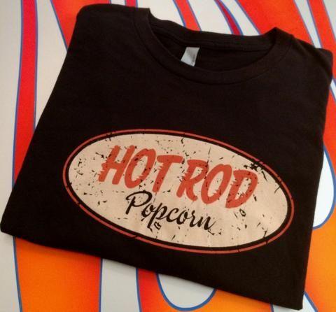Vintage Oval Logo - Classic Retro Garage HotRod Popcorn Vintage Oval T-Shirt Swag