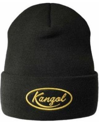 Vintage Oval Logo - New Year's Deals on Men's Kangol Vintage Oval Logo Beanie - Black Hats