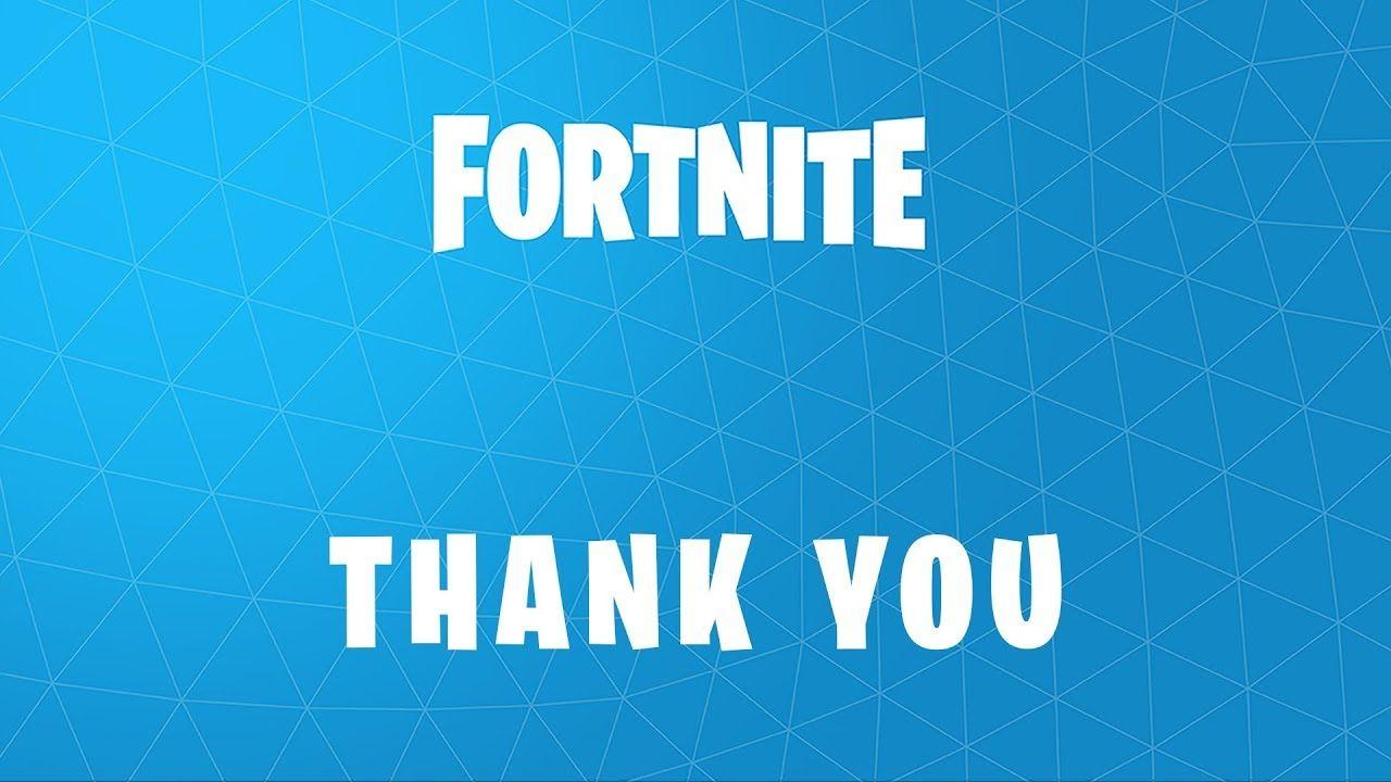Fortnite Blue Logo - Thank You - YouTube